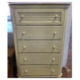 5 DRAWER WOODEN TOP CHEST