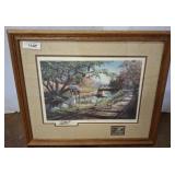 SIGNED NARY A CARE GAME BIRD STAMP PRINT