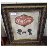 COCA-COLA PRINT IN FRAME-SHOWS DAMAGE