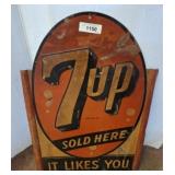 VINTAGE METAL 7UP SIGN    18X28