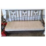 METAL BENCH W/ CUSHION