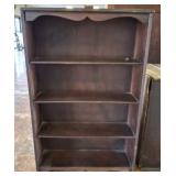 4 SHELF BOOKCASE-SHOWS WEAR/NEEDS REPAIR