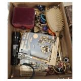 VANITY BRUSH, COSTUME JEWELRY