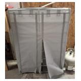 PLASTIC/CANVAS SHOE RACK W/ DUST COVER