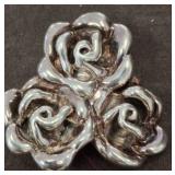 925 TRIPLE ROSE PIN