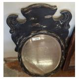 DISTRESSED OVAL BEVELED MIRROR