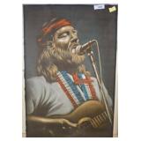 WILLIE NELSON WALL ART ON FELT