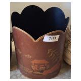 METAL ORIENTAL STYLE TRASH CAN