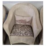 OUTDOOR WICKER ARMCHAIR W/ CUSHION