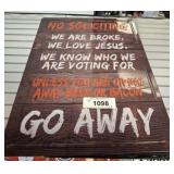 NO SOLICITING METAL SIGN