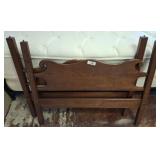TWIN OAK HEADBOARD AND FOOTBOARD-