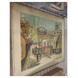 VINTAGE UNFRAMED PRINT 18IN