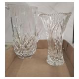 PRESSED GLASS PITCHER AND VASE