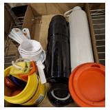 MEASURING CUPS, WATER BOTTLES, MISC