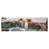 GROUP OF WREATHS, PUMPKIN LIGHTED DCOR