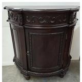 HALF ROUND FOYER CABINET WITH DOOR