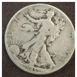 1945 WALKING LIBERTY SILVER HALF DOLLAR