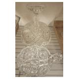 PRESSED GLASS COMPOTE AND CANDY DISH