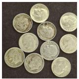 10 SILVER ROOSEVELT DIMES