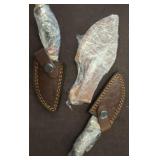 DAMASCUS STYLE FIXED BLADE 3 IN KNIVES