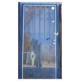 WROUGHT IRON LOCKING DOOR WITH FRAME 39X81