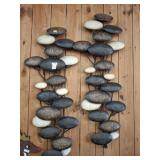 PAIR OF LARGE METAL WALL ART