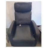 VINYL UPHOLSTERED RECLINER, SHOWS WEAR