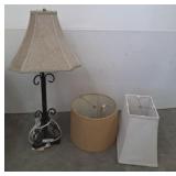 LAMP AND 2 PC EXTRA SHADES