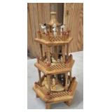 GERMAN STYLE CAROUSEL CANLDE DISPLAY WOOD