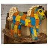 PATCHWORK WOODEN HORSE