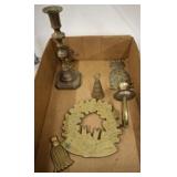 BRASS Dï¿½COR-CANDLE HOLDERS, BELL
