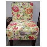 UPHOLSTERED WATERCOLOR STYLE OCCASIONAL CHAIR