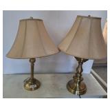 2 PC BRASS LAMPS ASSORTED