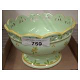 FLORAL PAINTED ITALIAN COMPOTE