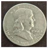 1961 D FRANKLIN SILVER HALF DOLLAR