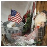ASSORTED CHRISTMAS DCOR, SANTAS, WREATH, MISC