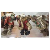 3 PC SANTA FIGURINES 16IN