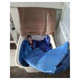 BOX OF ASSORTED TARPS