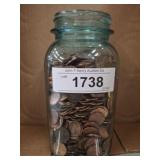 JAR OF LINCOLN PENNIES