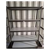 5 TIER METAL AND WOOD STORAGE SHELF 48X18X72