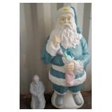 BLUE PAINTED 42IN SANTA BLOW MOLD WITH COMPOSITE S