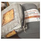 QUEEN SHEET SET, FLEECE HEATED THROW
