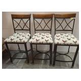 CHICKEN THEMED UPHOLSTERED BAR STOOLS