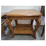 INLAID OAK TOP END TABLE