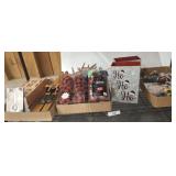 GROUP OF ASSORTED CHRISTMAS DCOR, MINI SKIS,