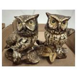 2 PC HOMECO OWL FIGURINES