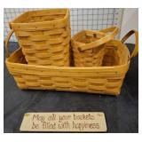 3 PC LONGABERGER BASKETS