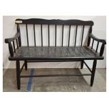 ANTIQUE WOODEN PARK BENCH