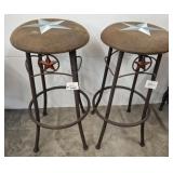 H&H STAR UPHOLSTERED BAR STOOLS 31IN