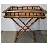 SPLIT BAMBOO FOLDING SIDE TABLE